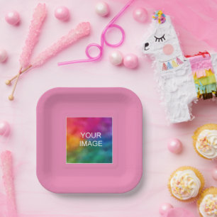 Plato De Papel Personalizado Tu Imagen De Foto O Logo Aquí Plaza 