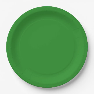 Plato de Papel Personalizado Verde Forestal
