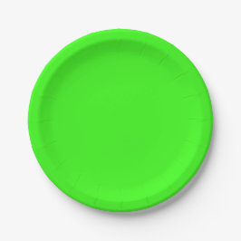 Plato de Papel Personalizado Verde Neon