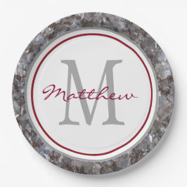 Plato De Papel Personalizado y Monogramado
