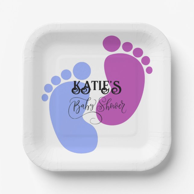 Plato De Papel Personalízalo Unisex Baby Feed Flat Icon (Anverso)