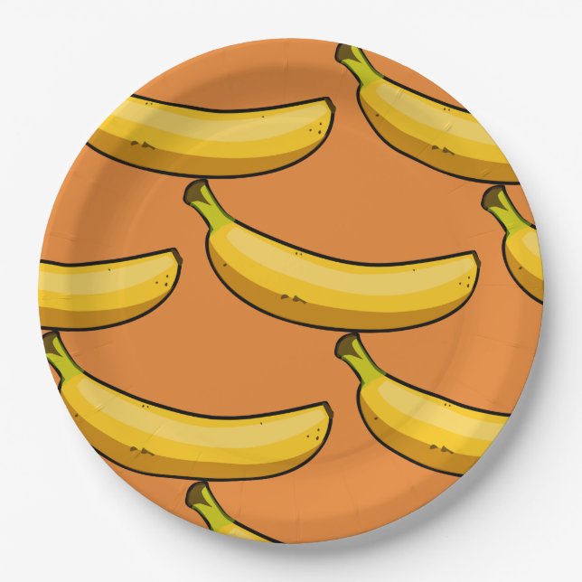 Plato De Papel Personalizar Banana (Anverso)