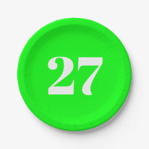 Personalizar con letra blanca inicial Número neón