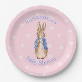 Plato De Papel Personalizar el Baby Shower de Peter the rabbit