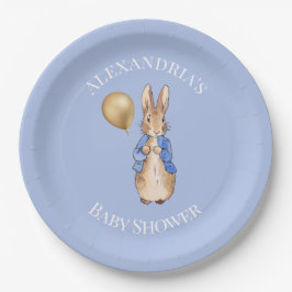 Plato De Papel Personalizar el Baby Shower de Peter the rabbit