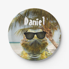 Plato De Papel Personalizar el divertido de la playa de verano