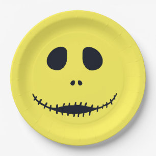 Plato De Papel Personalizar Guay Halloween Scary Face