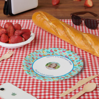 Plato De Papel Personalizar imagen de fiesta de cumpleaños en la
