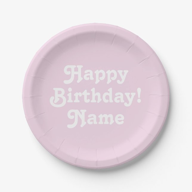 Plato De Papel Personalizar personalizar con Nombre y foto Cumple (Anverso)