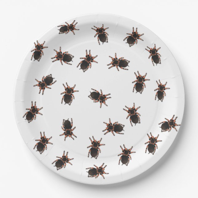 Plato De Papel Personalizar Tarantulas (Anverso)