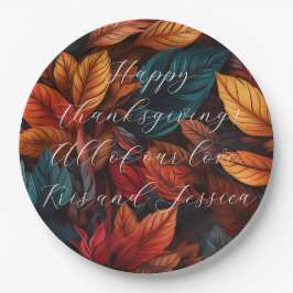 Plato De Papel Personalize Thanksgiving