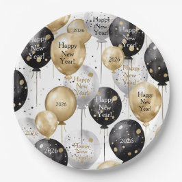 Plato De Papel Personalized Happy New Year Party