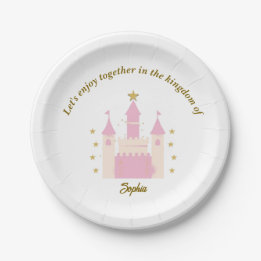 Plato De Papel "Personalized Princess and Castle Plates | Magical