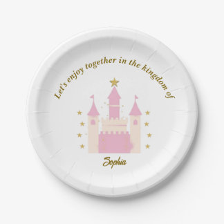 Plato De Papel "Personalized Princess and Castle Plates | Magical