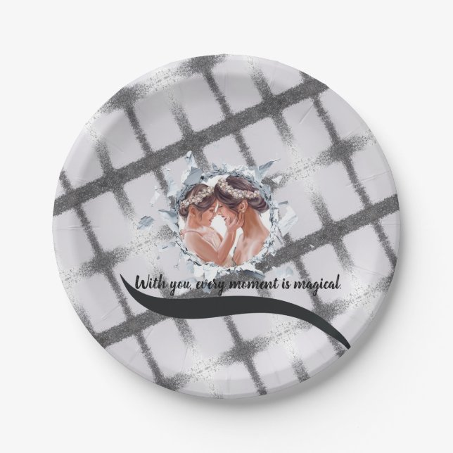 PLATO DE PAPEL PERSONILIZE TEXT AND PICTURE  (Anverso)