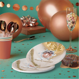 PLATO DE PAPEL PERSONILIZE TEXT AND PICTURE 