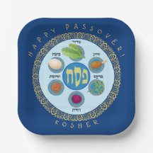 Pesach Seder Kosher seis diferentes alimentos de p