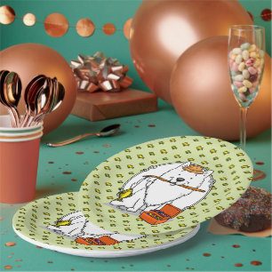 Plato De Papel Pesca Cuta de perro esquimal americano - Eskie