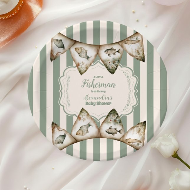 Plato De Papel Pesca del Boho Little Fishman (Subido por el creador)