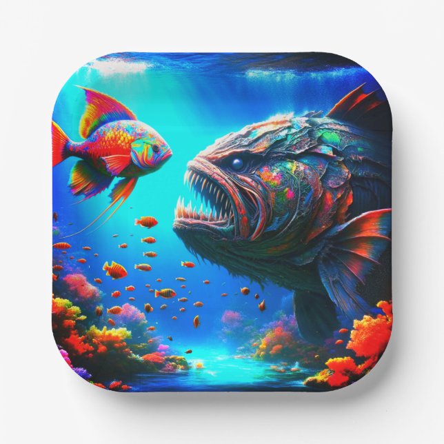 Plato De Papel Pescado (Anverso)