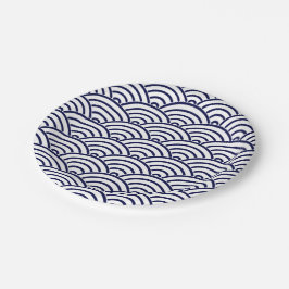 Plato De Papel Pescado japonés de Koinobori en Delft Blue