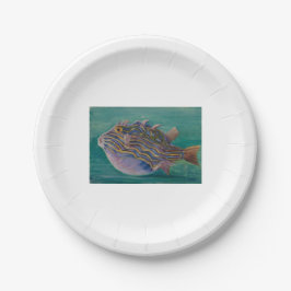 Plato De Papel Pescado tropical exótico (subacuático) (Marianne N