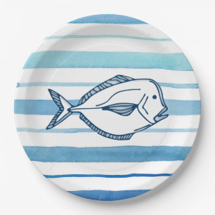 Plato De Papel Pescados