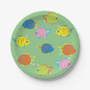 Plato De Papel Pescados bonitos
