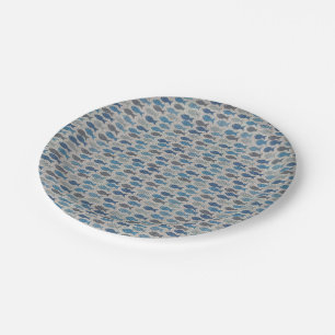 Plato De Papel Pescados de lino