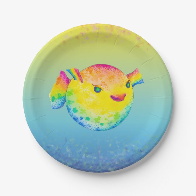 Plato De Papel Pescados del fumador (Anverso)