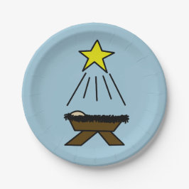 Plato De Papel Pesebre del navidad