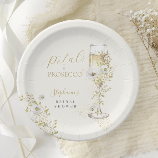Plato De Papel Pétalas y Prosecco Flores Silvestres Despedida de  (Subido por el creador)
