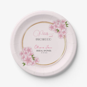 Plato De Papel Petales y Prosecco Arco Floral Rosa