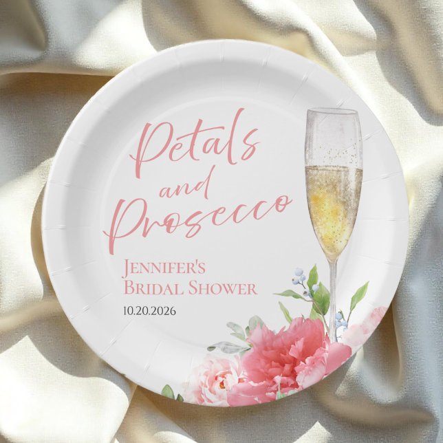 Plato De Papel Petales y Prosecco | Wild Garden Bridal Shower (Subido por el creador)