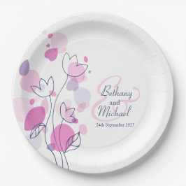 Plato De Papel pétalos de flores de confeti boda placa de papel p