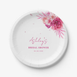 Plato De Papel Pétalos y Prosecco Ducha de Novias Florales Calien