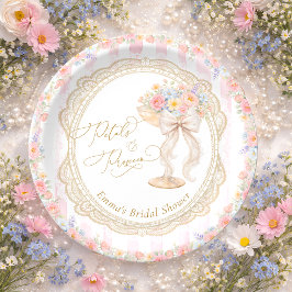 Plato De Papel Petals and Prosecco Pink and Gold Bridal Shower