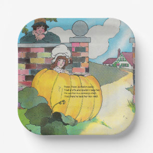 Plato De Papel Peter Pumpkin-Eater Madre Rhyme de uva