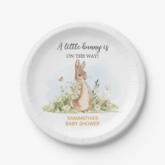 Plato De Papel Peter Rabbit Baby Shower (Anverso)
