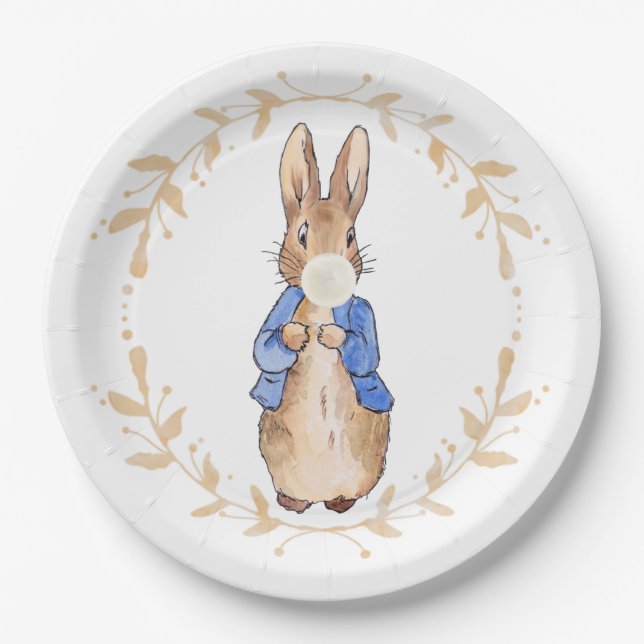 Plato De Papel Peter Rabbit Bearing White Gum (Anverso)