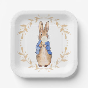 Plato De Papel Peter Rabbit Bearing White Gum