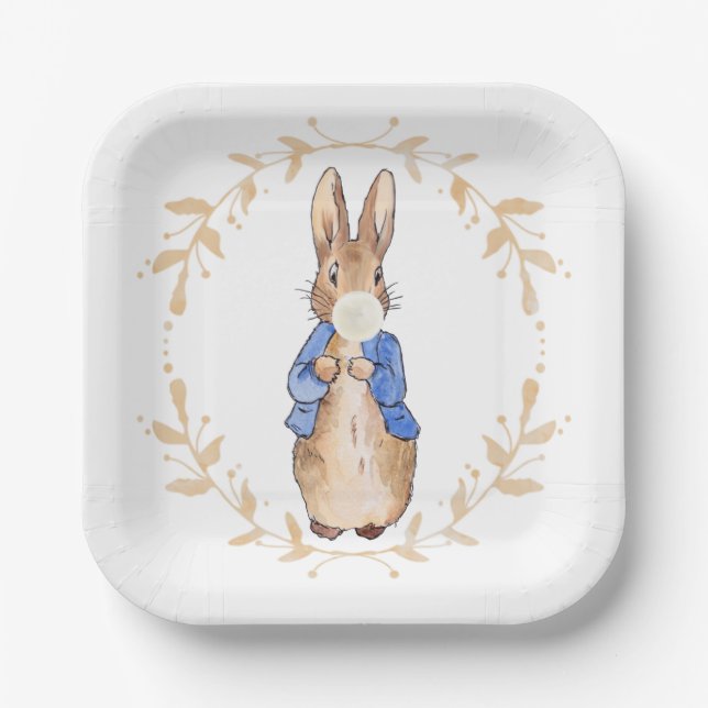 Plato De Papel Peter Rabbit Bearing White Gum (Anverso)