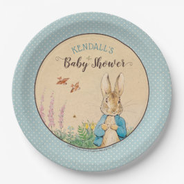 Plato De Papel Peter Rabbit | Boy Baby Shower
