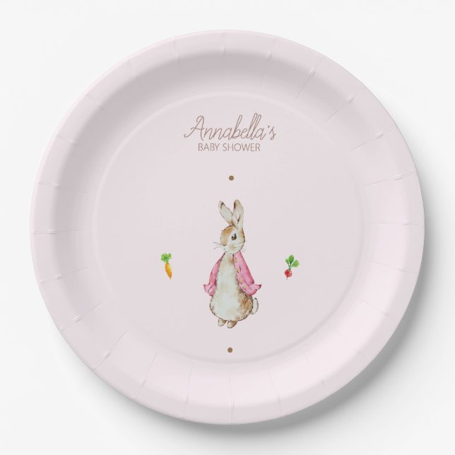 Plato De Papel Peter the Rabbit Baby Shower (Anverso)