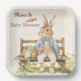 Plato De Papel Peter The Rabbit - Baby Shower - Vintage