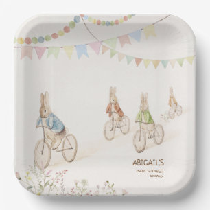 Plato De Papel Peter the Rabbit Bunny Gender Neutral Baby Shower
