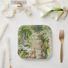 Plato De Papel Peter the Rabbit Garden Baby Shower