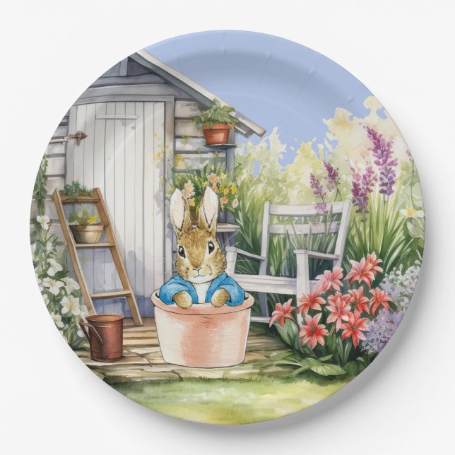 Plato De Papel Peter the Rabbit Garden Shed (Anverso)