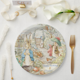 Plato De Papel Peter the Rabbit Garden Storybook Cumpleaños