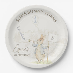 Plato De Papel Peter the Rabbit Soe Bunny primer cumpleaños